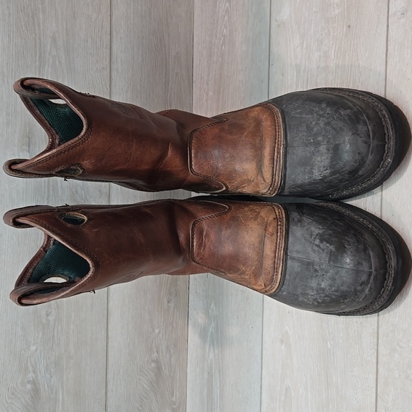 Georgia Boot Men Steel Toe G5655 12" ST Pull On Mud Dog Leather Boots 10.5W - Picture 3 of 16